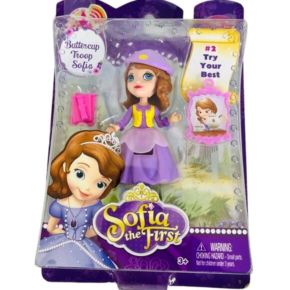 5 for $25| Disney Sofia the First Buttercup Troop Try You Best Figure Mini Doll - Picture 5 of 5